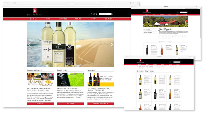 Devonian Coast Wineries website